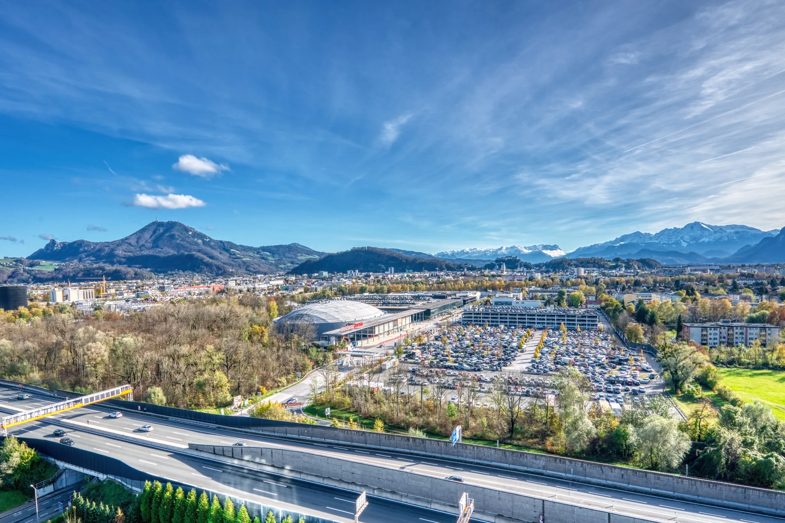 Messefotografie: Messezentrum Salzburg aus der Luft – Patzsch Werbefotografie